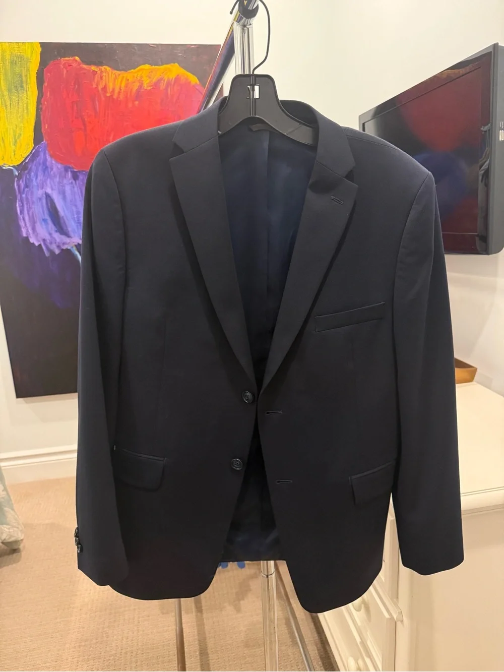 Michael Kors Navy Single-Breasted Boys 18R Blazer